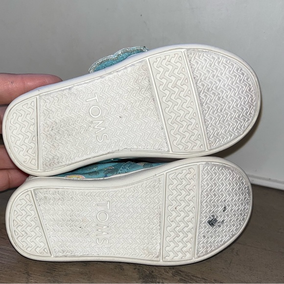 TOMS Toddler Girls Alpargata Weather Foil Graphic Slip On Flats size 7 - Picture 5 of 8